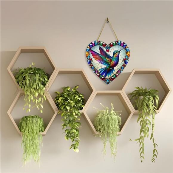 Acrylic Hummingbird Ornament Hanging Window Yard Garden Home Outdoor Decoration - Picture 6 of 7